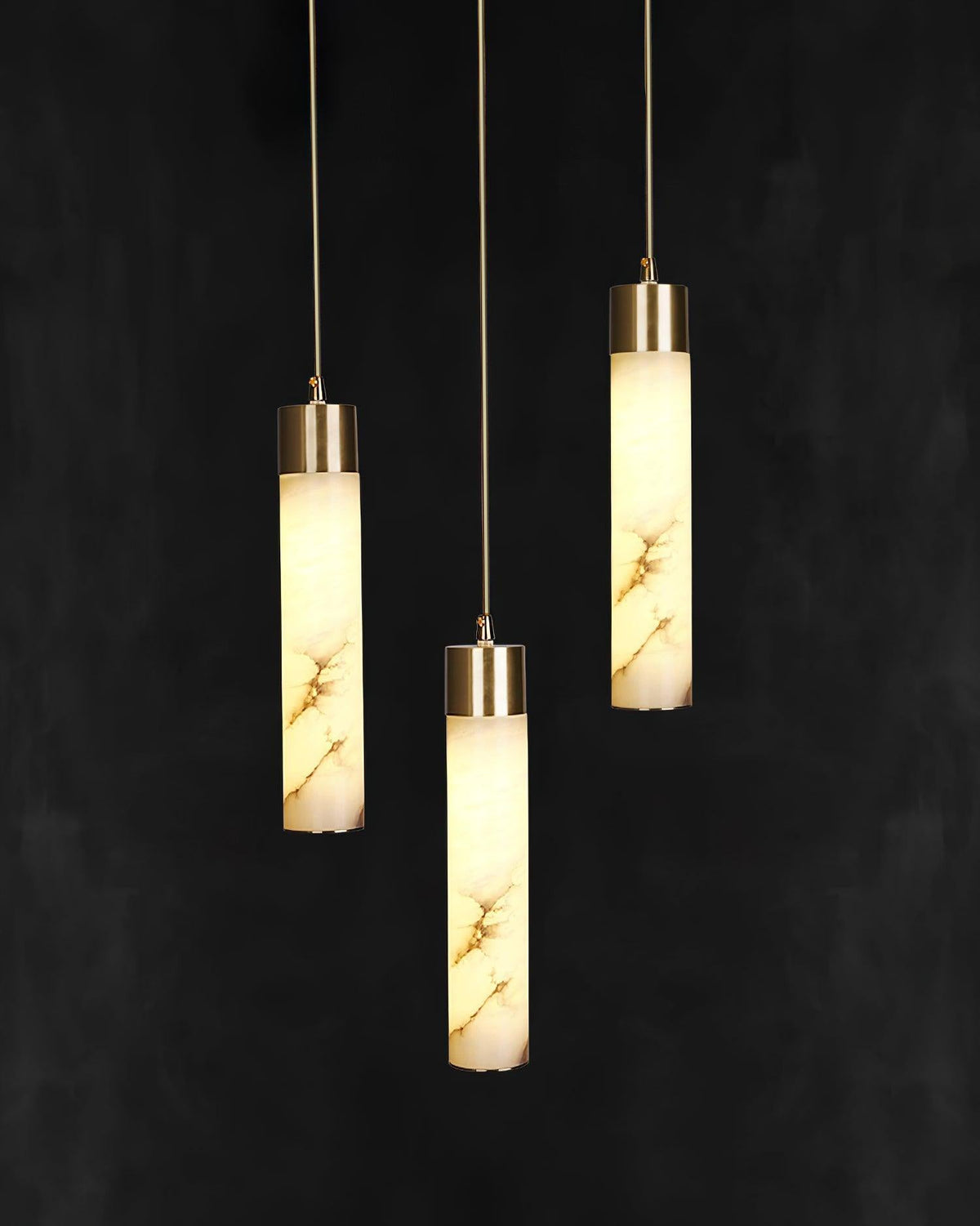 Alabaster Brass Pendant Lamp-Lighting > Pendant Lights-casanuva-casanuva