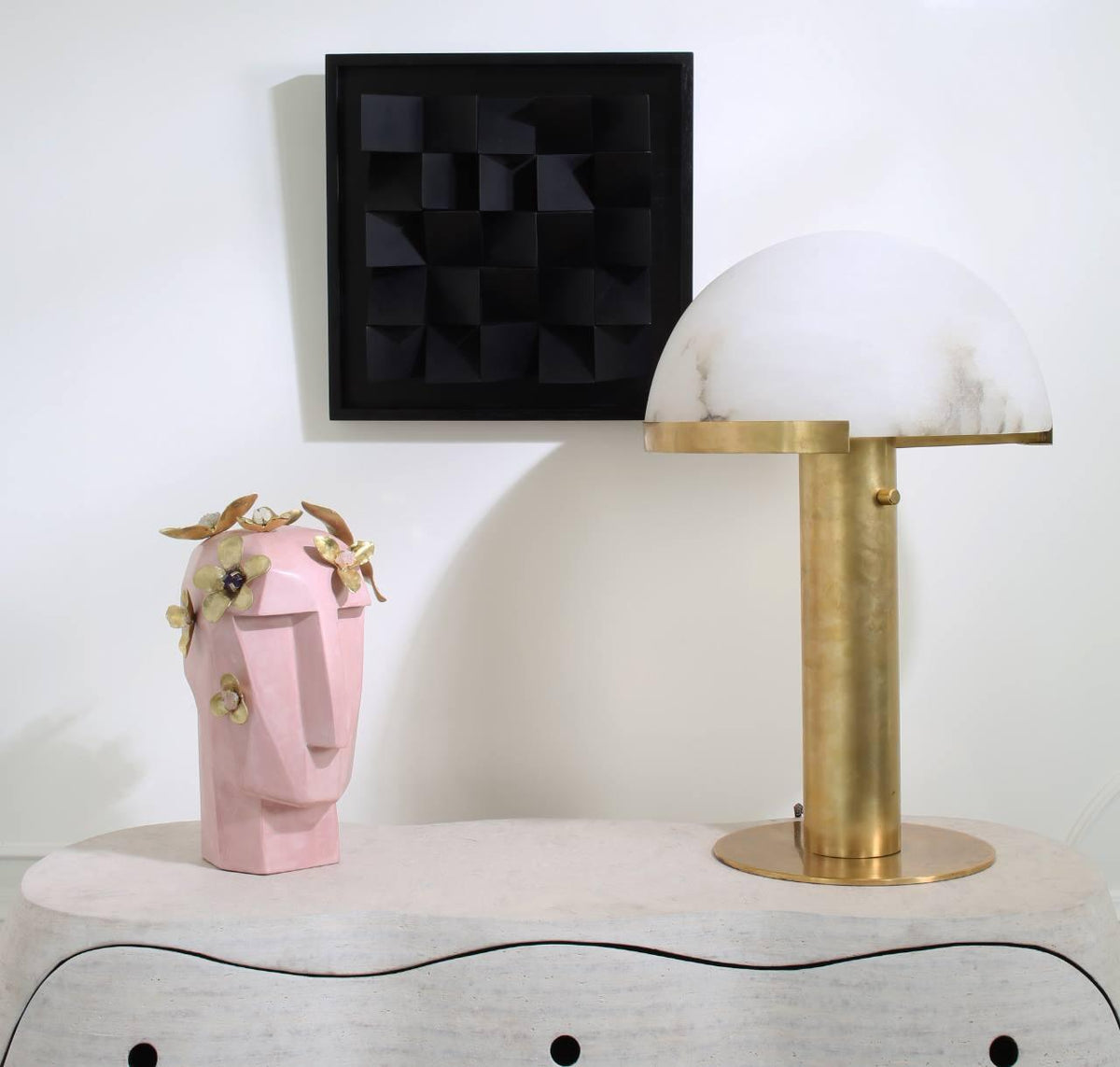 Alabaster Table Lamp with Elegant Design-Lighting > Table Lamps-casanuva-casanuva