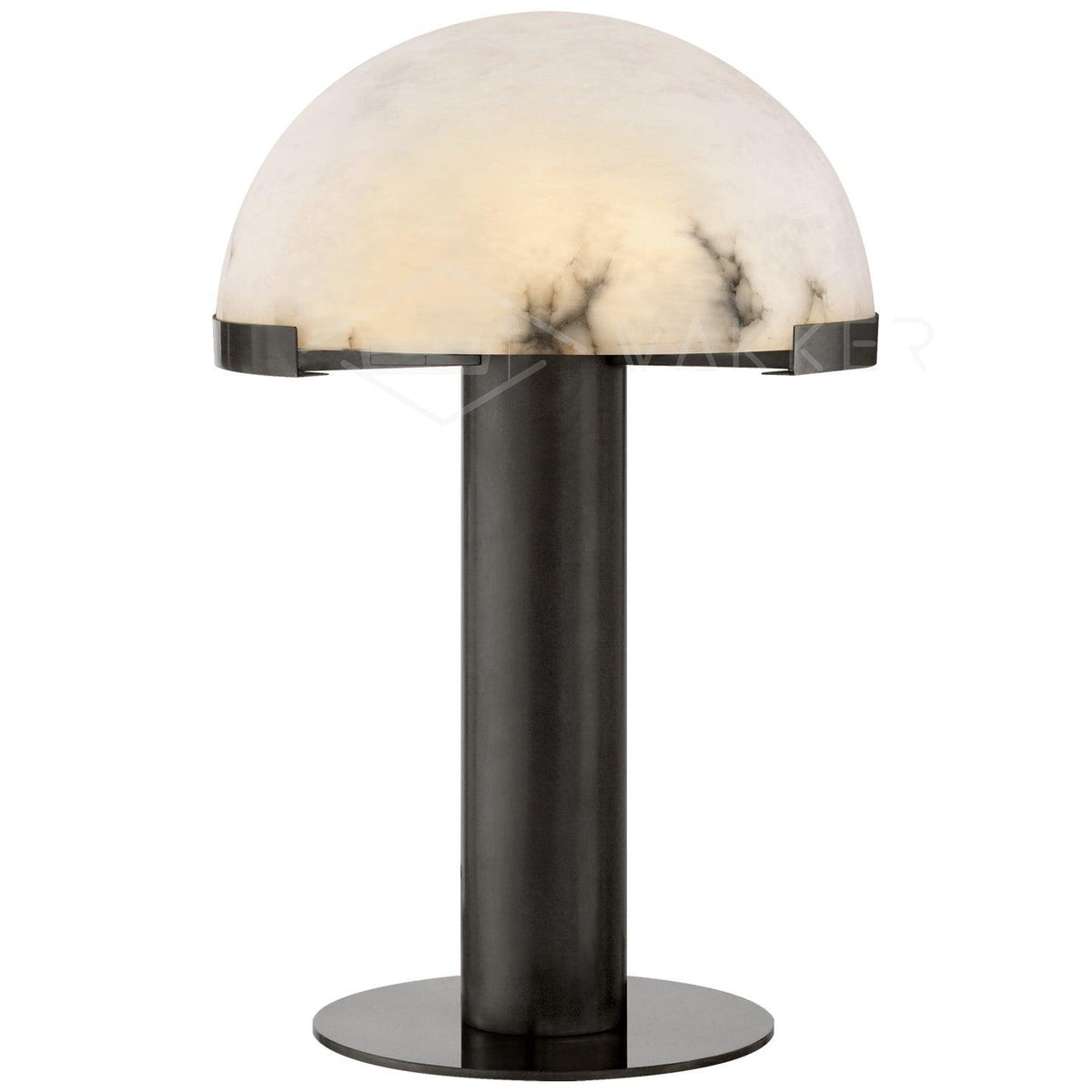 Alabaster Table Lamp with Elegant Design-Lighting > Table Lamps-casanuva-30cmx50cm-Black & White Alabaster-American plug-casanuva
