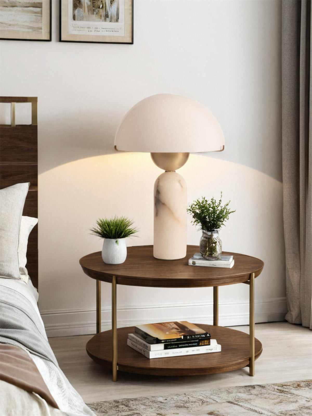 Alabaster Table Lamp with Elegant Design-Lighting > Table Lamps-casanuva-casanuva