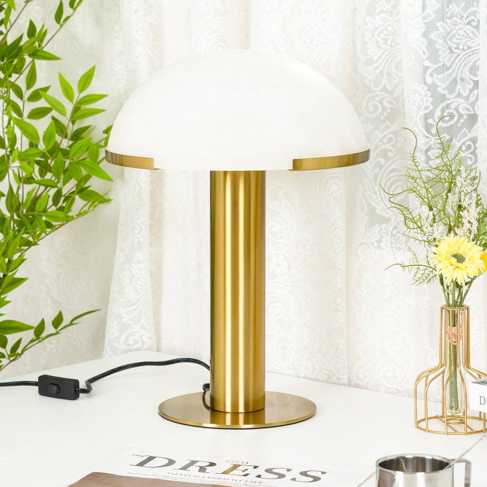 Alabaster Table Lamp with Elegant Design-Lighting > Table Lamps-casanuva-casanuva