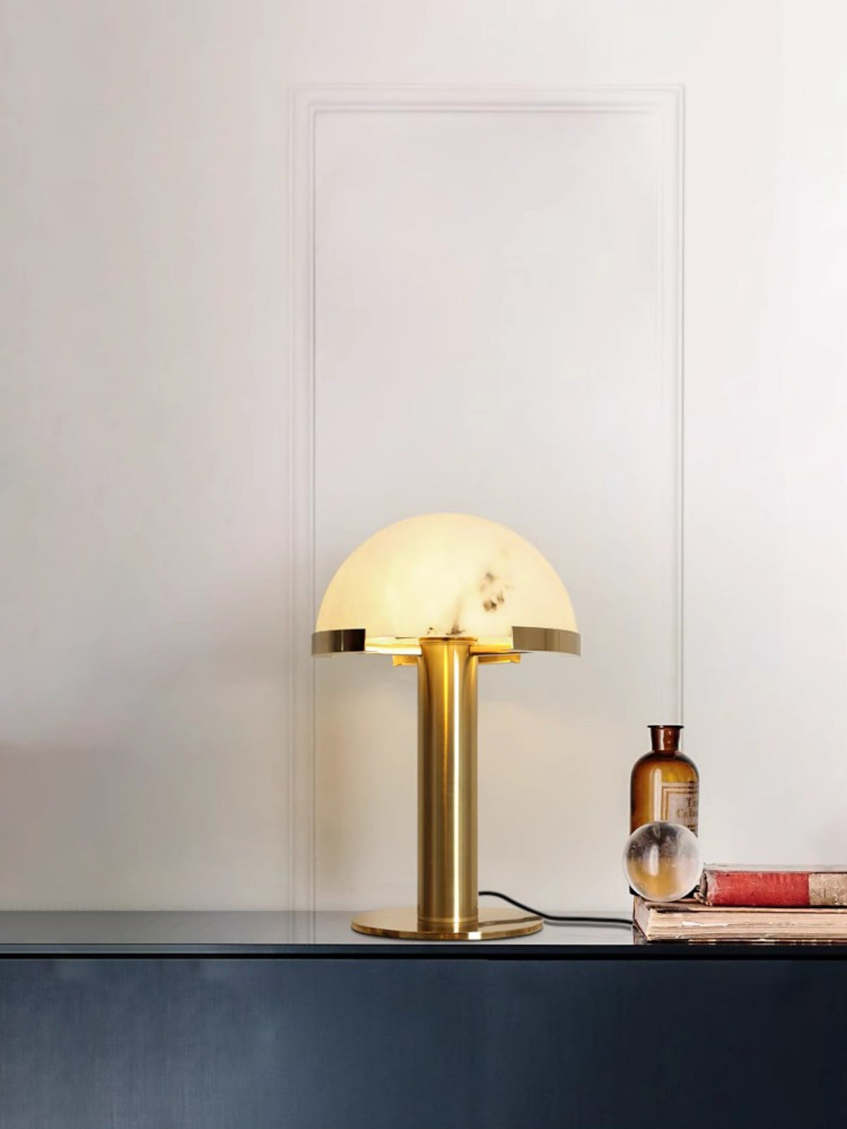 Alabaster Table Lamp with Elegant Design-Lighting > Table Lamps-casanuva-casanuva