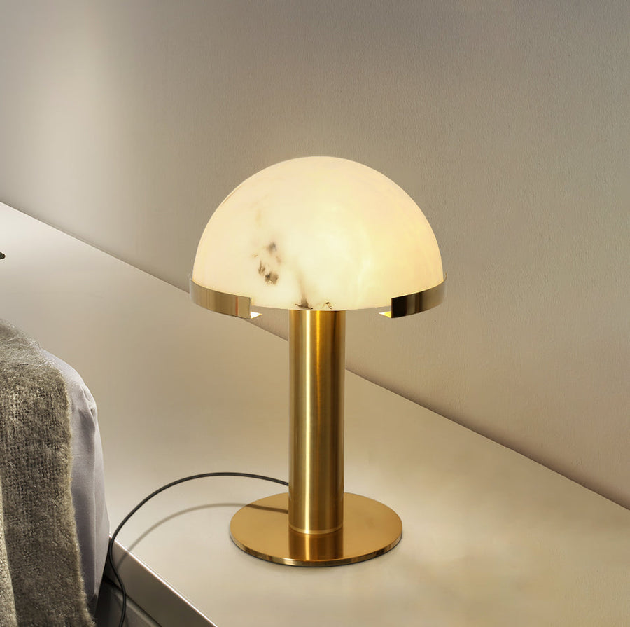 Alabaster Table Lamp with Elegant Design-Lighting > Table Lamps-casanuva-casanuva