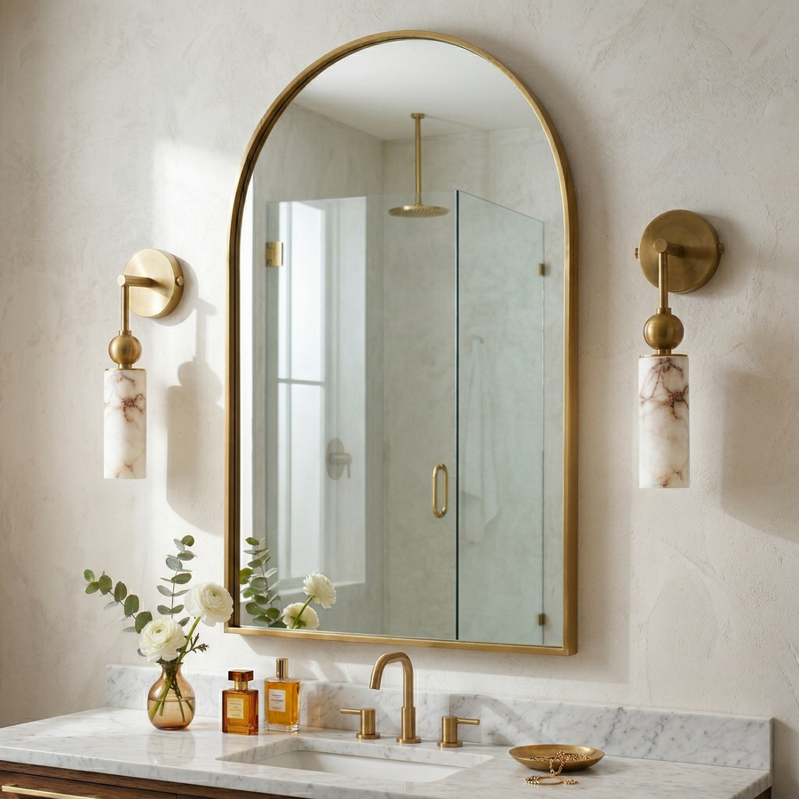 Alabaster Wall Lamp-Lighting > Wall Lights-casanuva-casanuva
