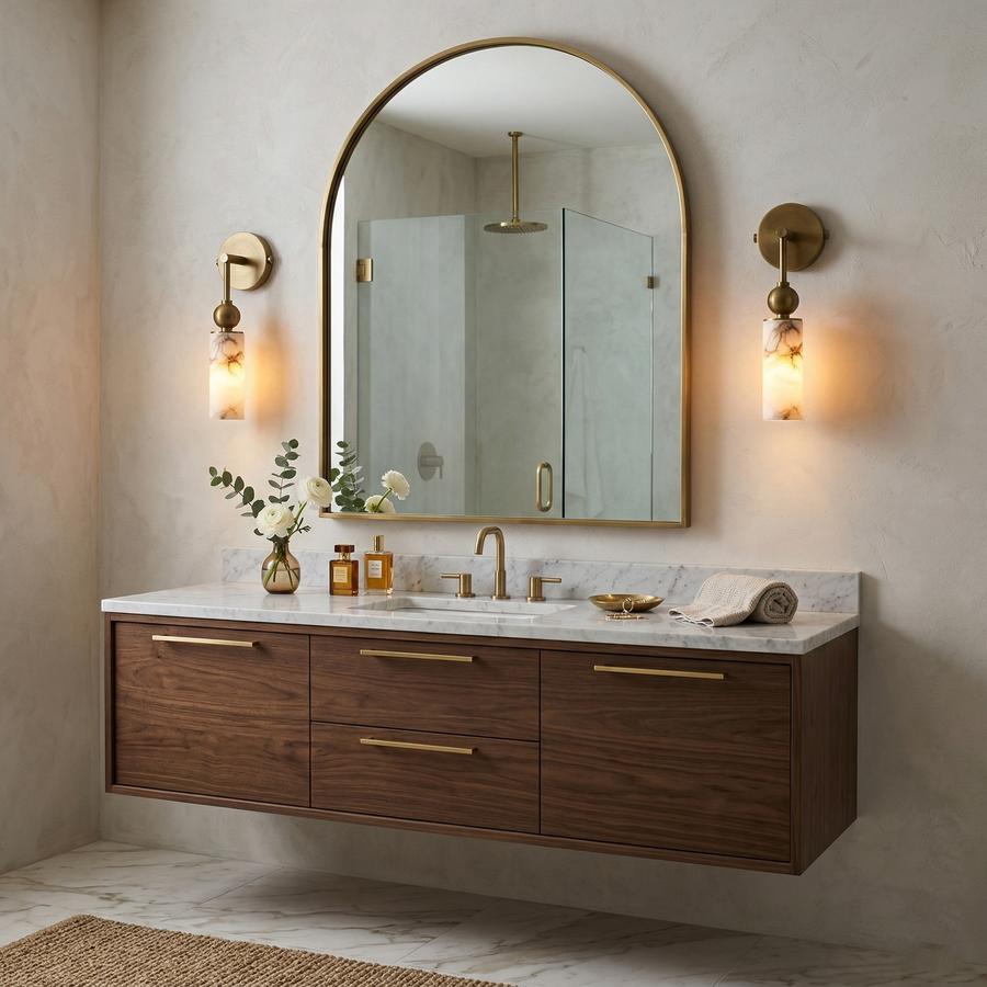 Alabaster Wall Lamp-Lighting > Wall Lights-casanuva-casanuva