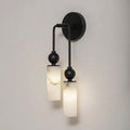 Alabaster Wall Lamp-Lighting > Wall Lights-casanuva-2 heads 15cmx7cmx45cm-Black & White-casanuva