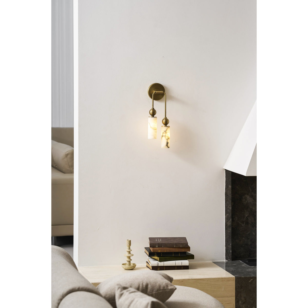 Alabaster Wall Lamp-Lighting > Wall Lights-casanuva-casanuva