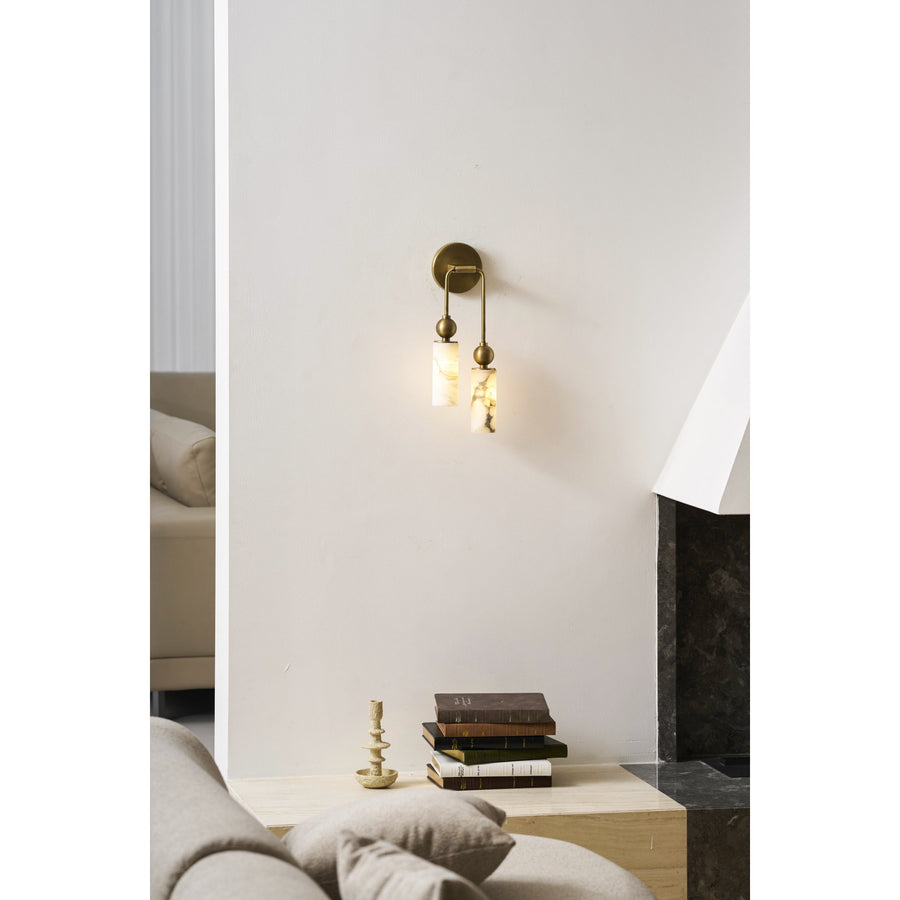 Alabaster Wall Lamp-Lighting > Wall Lights-casanuva-casanuva