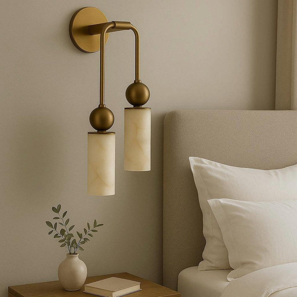 Alabaster Wall Lamp-Lighting > Wall Lights-casanuva-casanuva