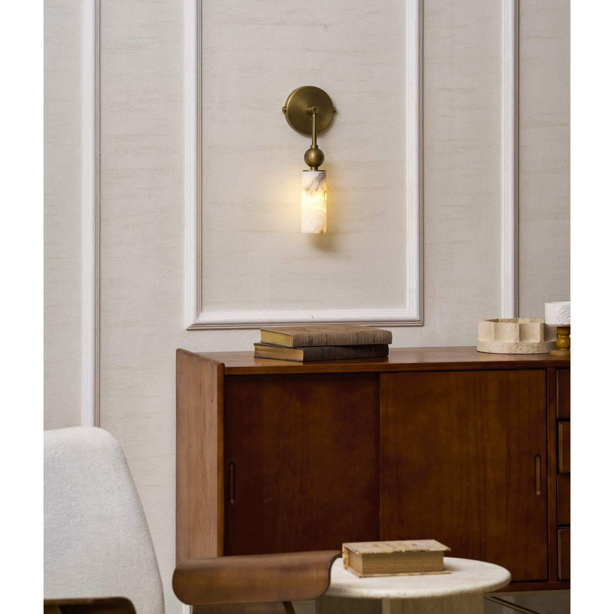 Alabaster Wall Lamp-Lighting > Wall Lights-casanuva-casanuva
