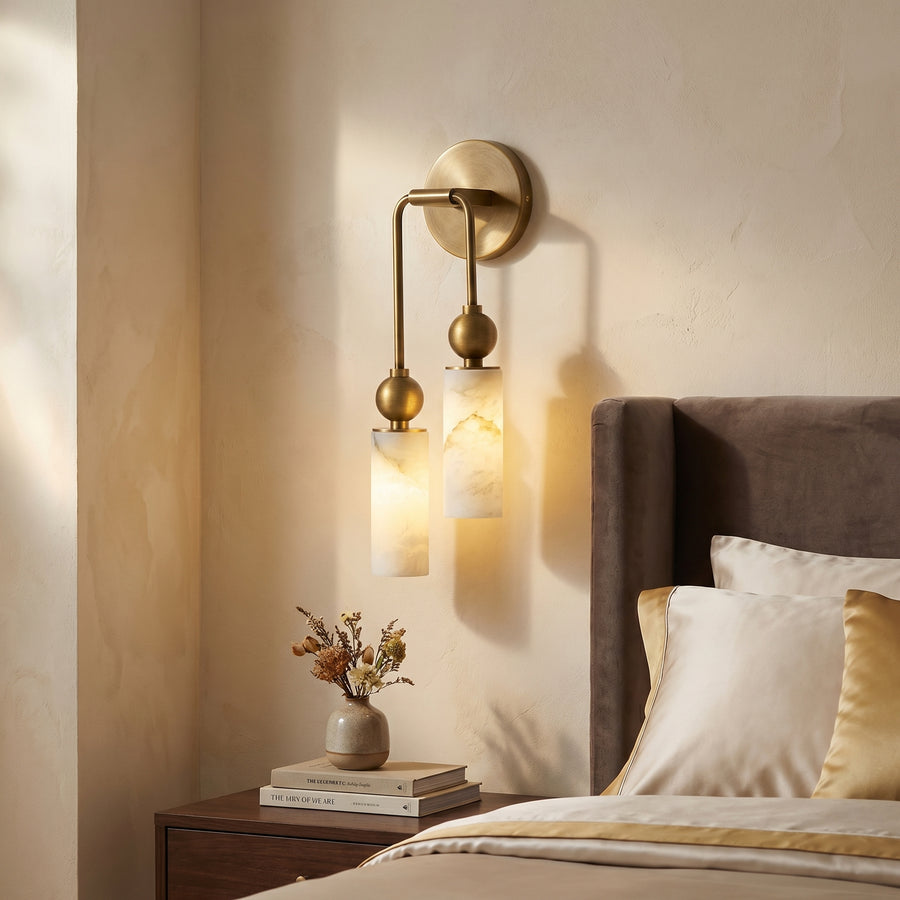 Alabaster Wall Lamp-Lighting > Wall Lights-casanuva-casanuva