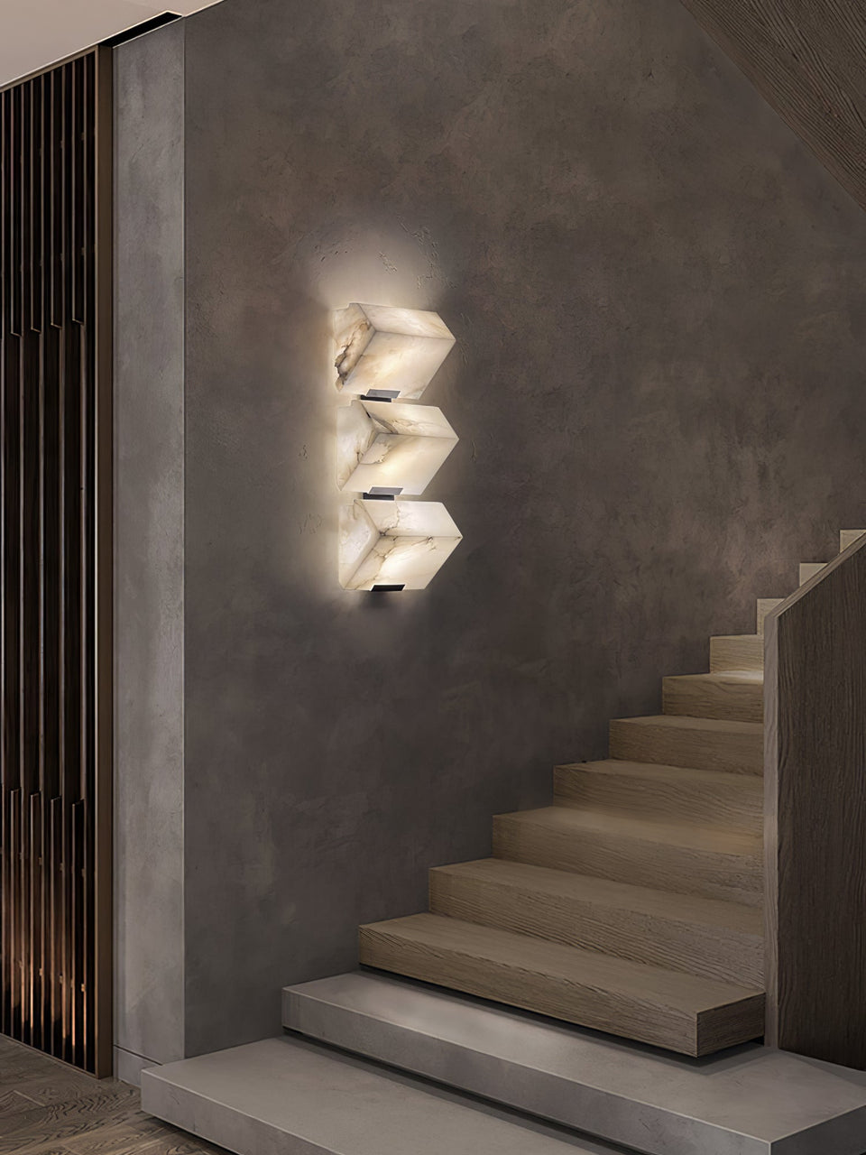 Alabaster Wall Lamp for Staircase Lighting-Lighting > Wall Lights-casanuva-casanuva
