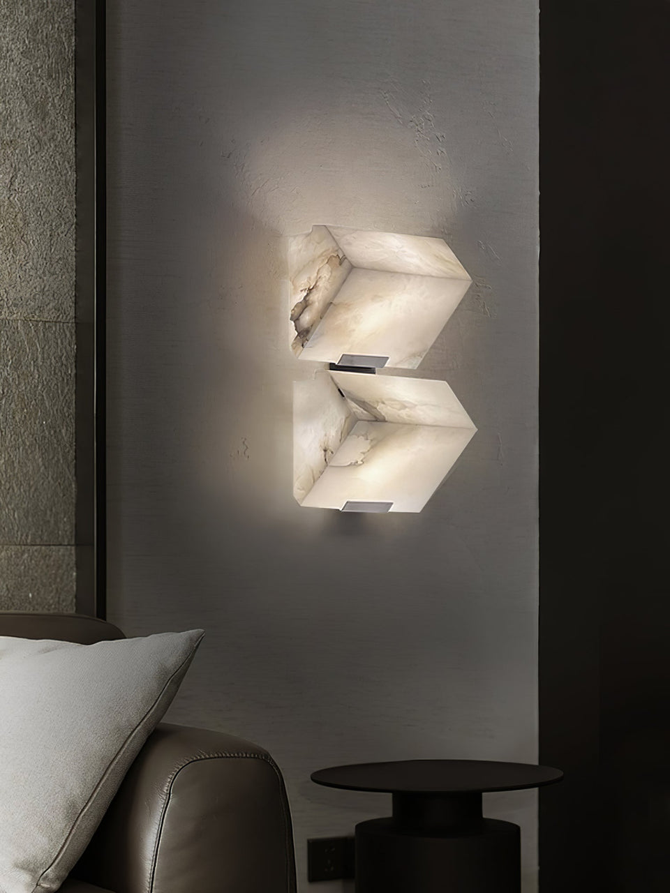Alabaster Wall Lamp for Staircase Lighting-Lighting > Wall Lights-casanuva-casanuva