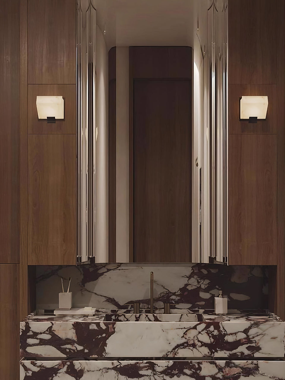 Alabaster Wall Lamp for Staircase Lighting-Lighting > Wall Lights-casanuva-casanuva