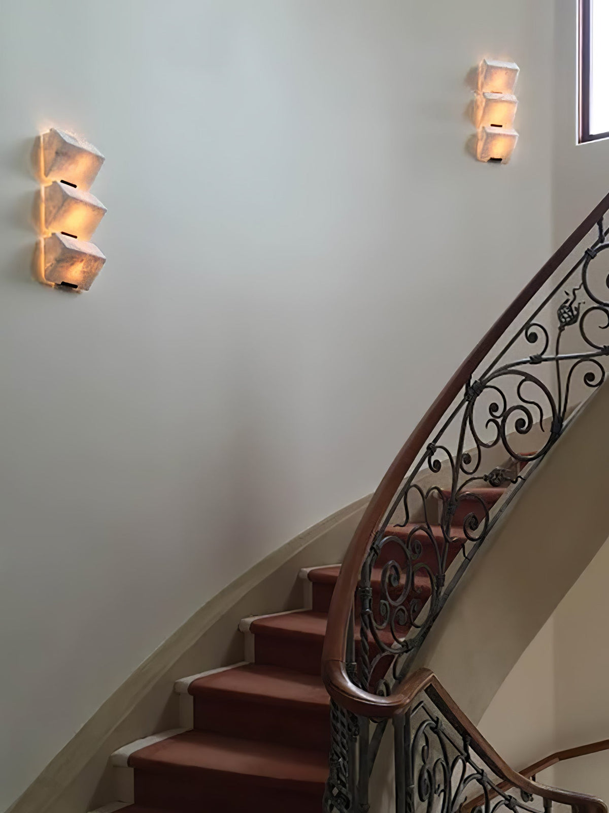 Alabaster Wall Lamp for Staircase Lighting-Lighting > Wall Lights-casanuva-casanuva