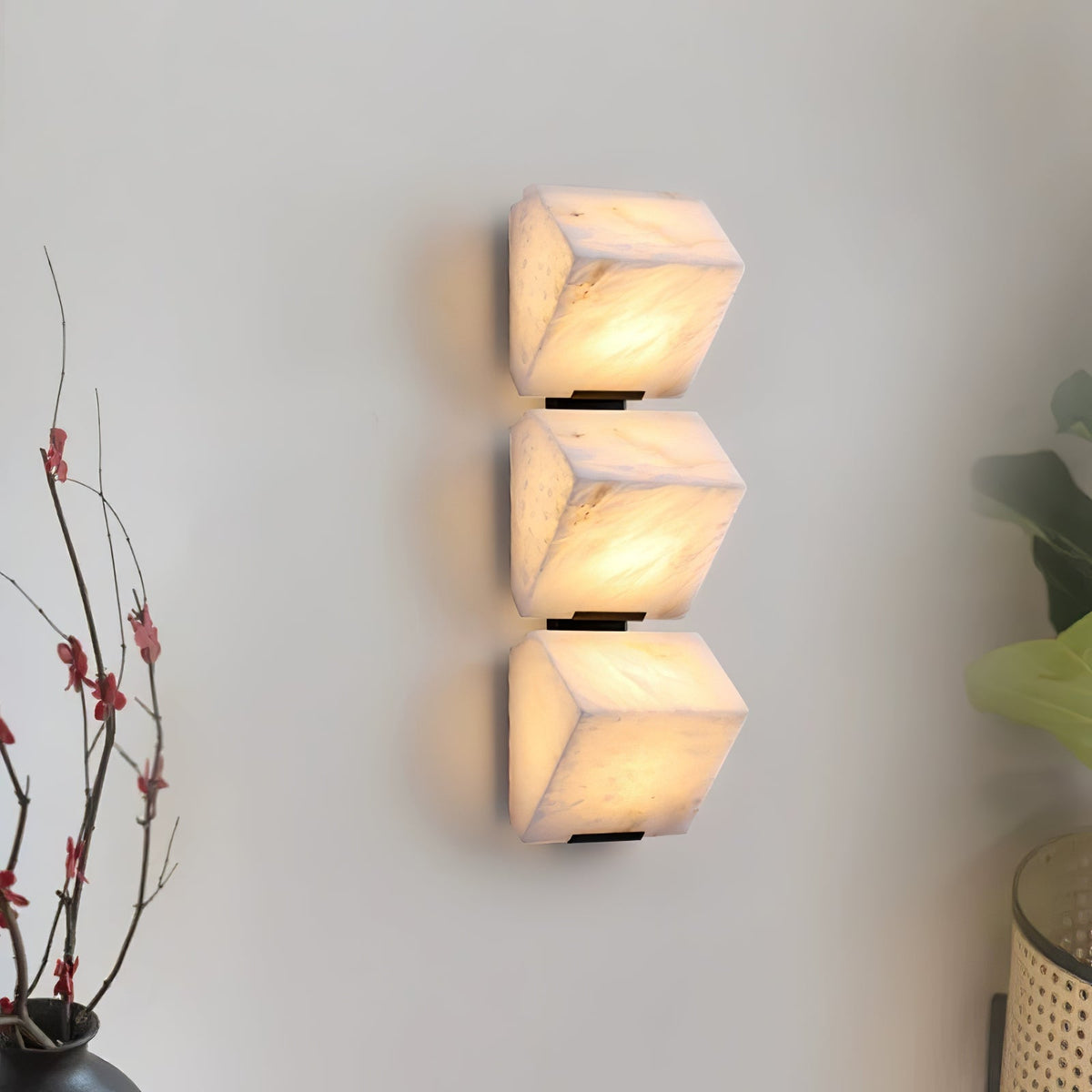 Alabaster Wall Lamp for Staircase Lighting-Lighting > Wall Lights-casanuva-casanuva
