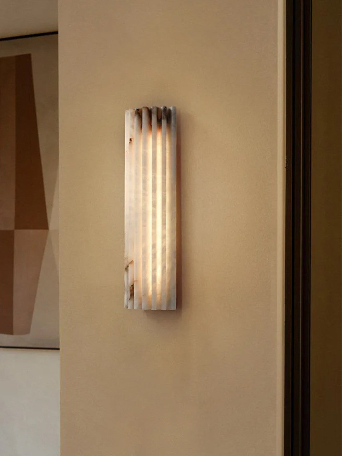 Alabaster Wall Light Fixture-Lighting > Wall Lights-casanuva-casanuva