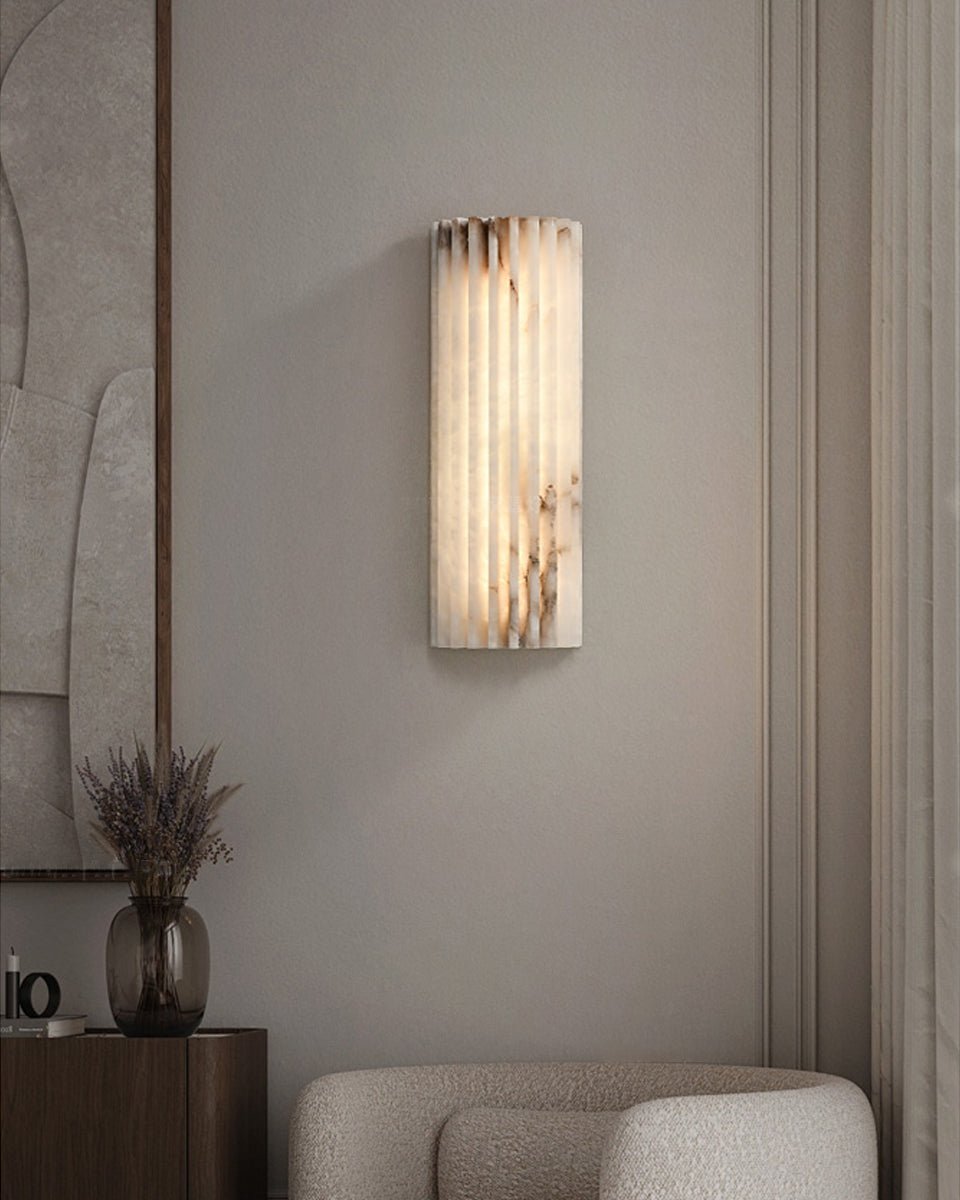 Alabaster Wall Light Fixture-Lighting > Wall Lights-casanuva-casanuva