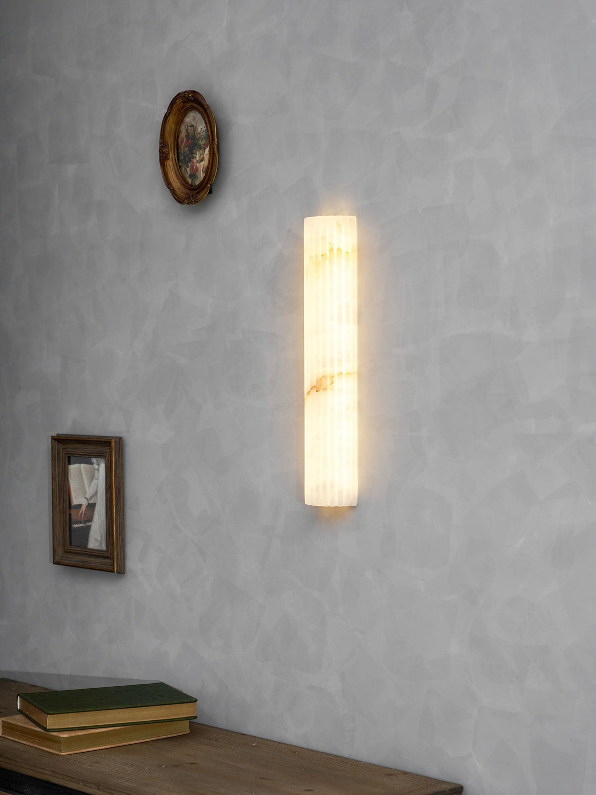 Alabaster Wall Light Fixture-Lighting > Wall Lights-casanuva-casanuva