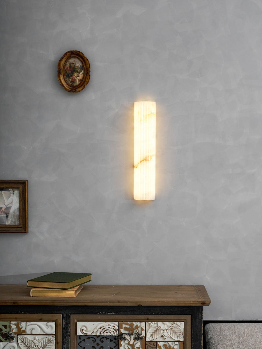 Alabaster Wall Light Fixture-Lighting > Wall Lights-casanuva-casanuva