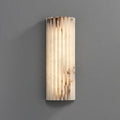 Alabaster Wall Light Fixture-Lighting > Wall Lights-casanuva-L 3.9" x W 1.9" x H 17.7"-White-Warm Light-casanuva