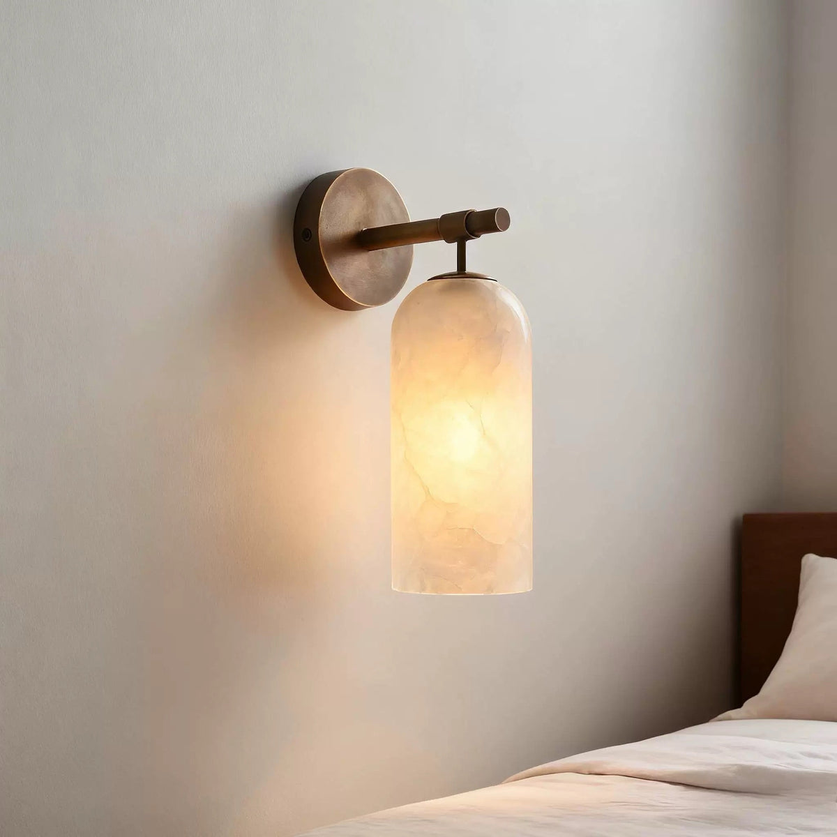 Alabaster Wall Sconce Light Fixture-Lighting > Wall Lights-casanuva-casanuva