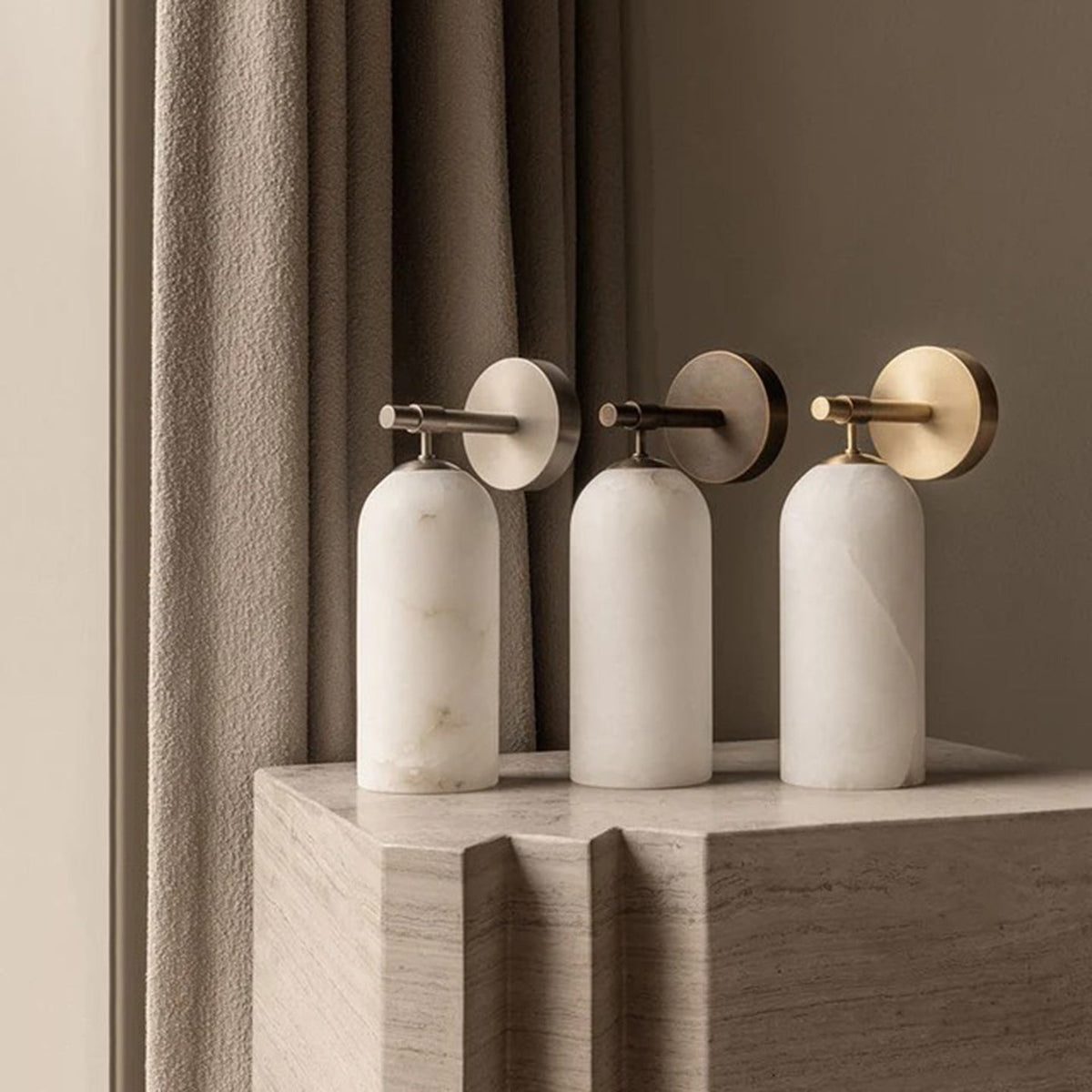 Alabaster Wall Sconce Light Fixture-Lighting > Wall Lights-casanuva-casanuva