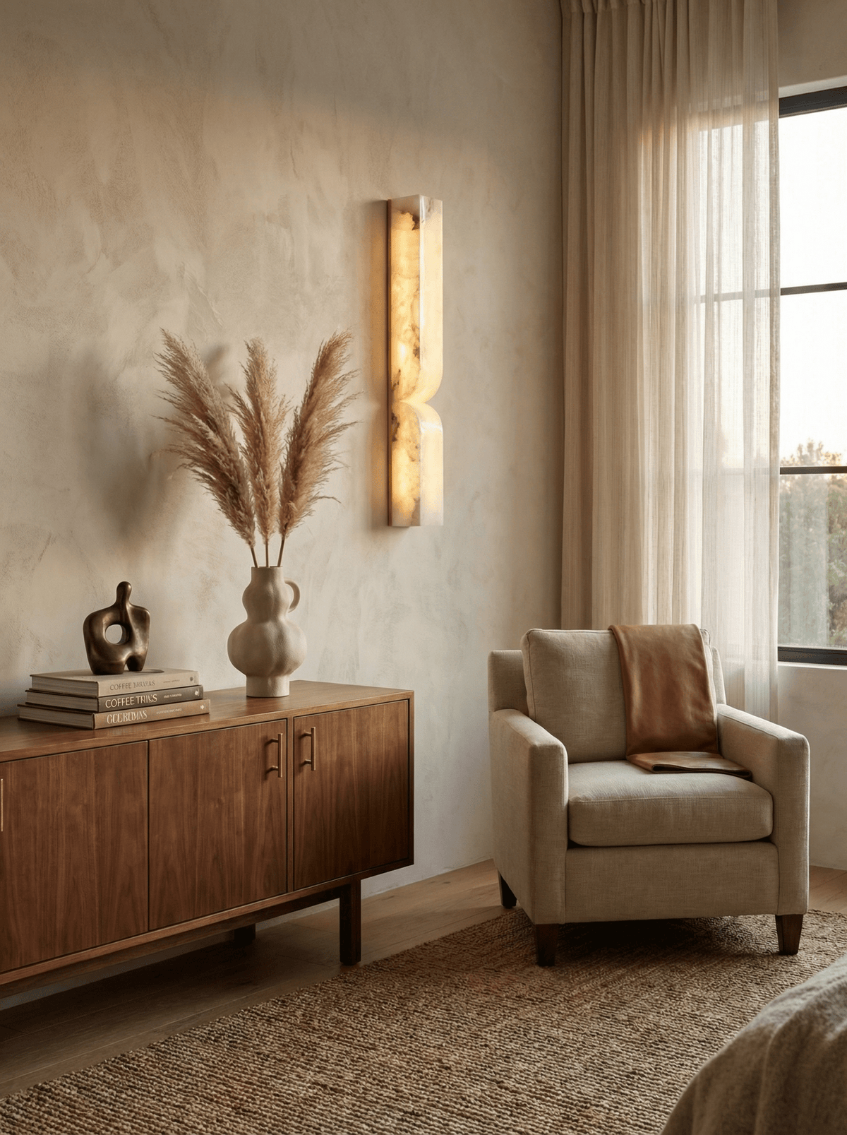 Alabaster Wall Sconce Light Fixture-Lighting > Wall Lights-casanuva-casanuva