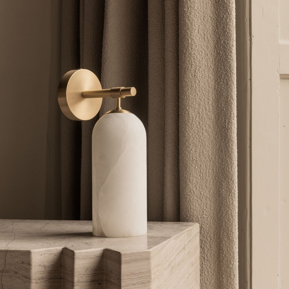 Alabaster Wall Sconce Light Fixture-Lighting > Wall Lights-casanuva-casanuva