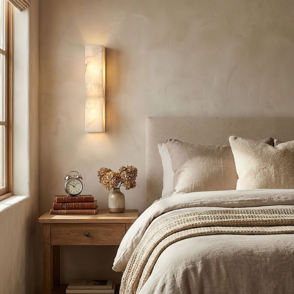 Alabaster Wall Sconce Light Fixture-Lighting > Wall Lights-casanuva-casanuva