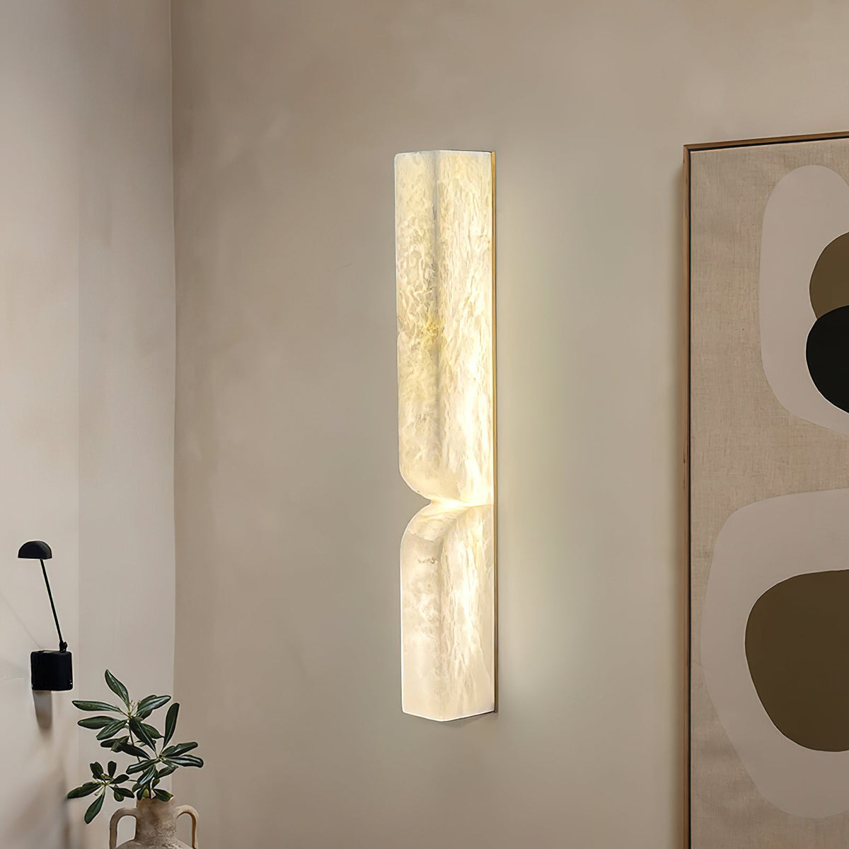 Alabaster Wall Sconce Light Fixture-Lighting > Wall Lights-casanuva-casanuva