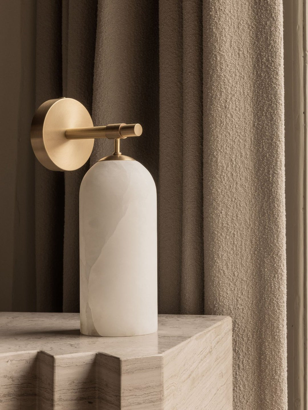 Alabaster Wall Sconce Light Fixture-Lighting > Wall Lights-casanuva-casanuva