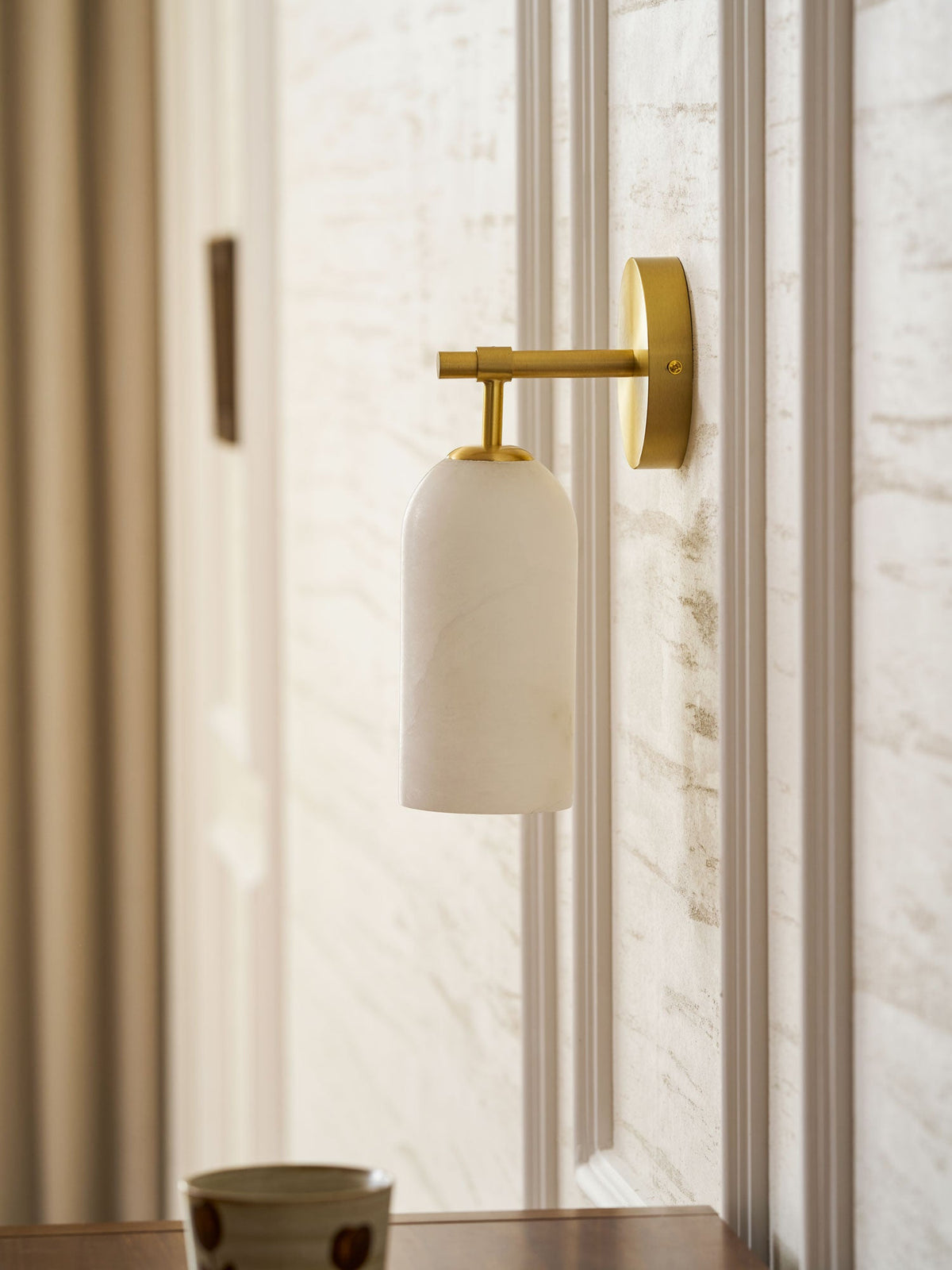 Alabaster Wall Sconce Light Fixture-Lighting > Wall Lights-casanuva-casanuva