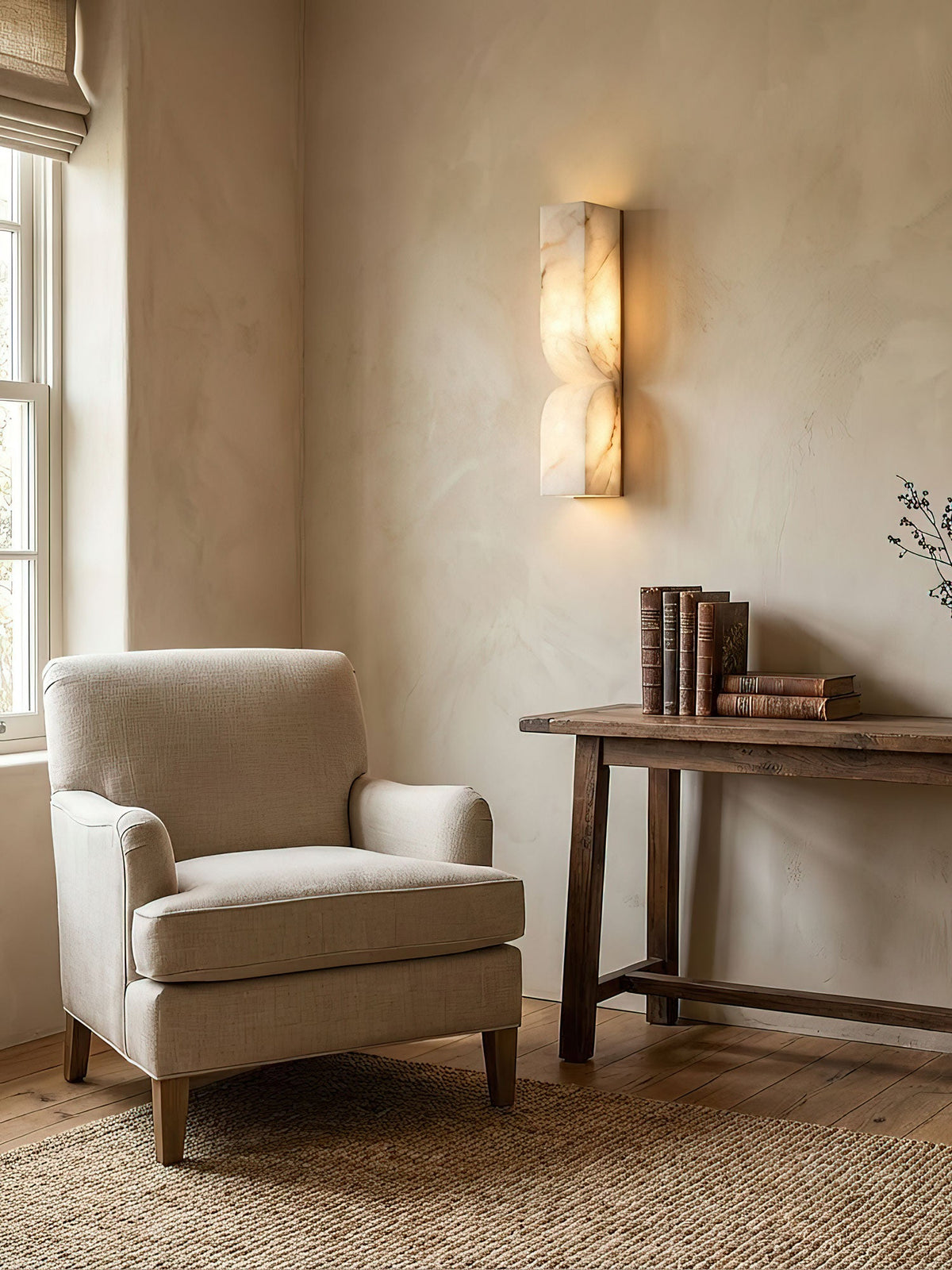 Alabaster Wall Sconce Light Fixture-Lighting > Wall Lights-casanuva-casanuva