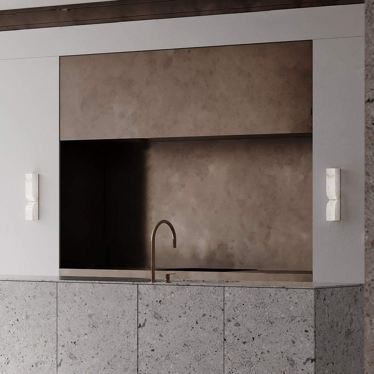 Alabaster Wall Sconce Light Fixture-Lighting > Wall Lights-casanuva-casanuva