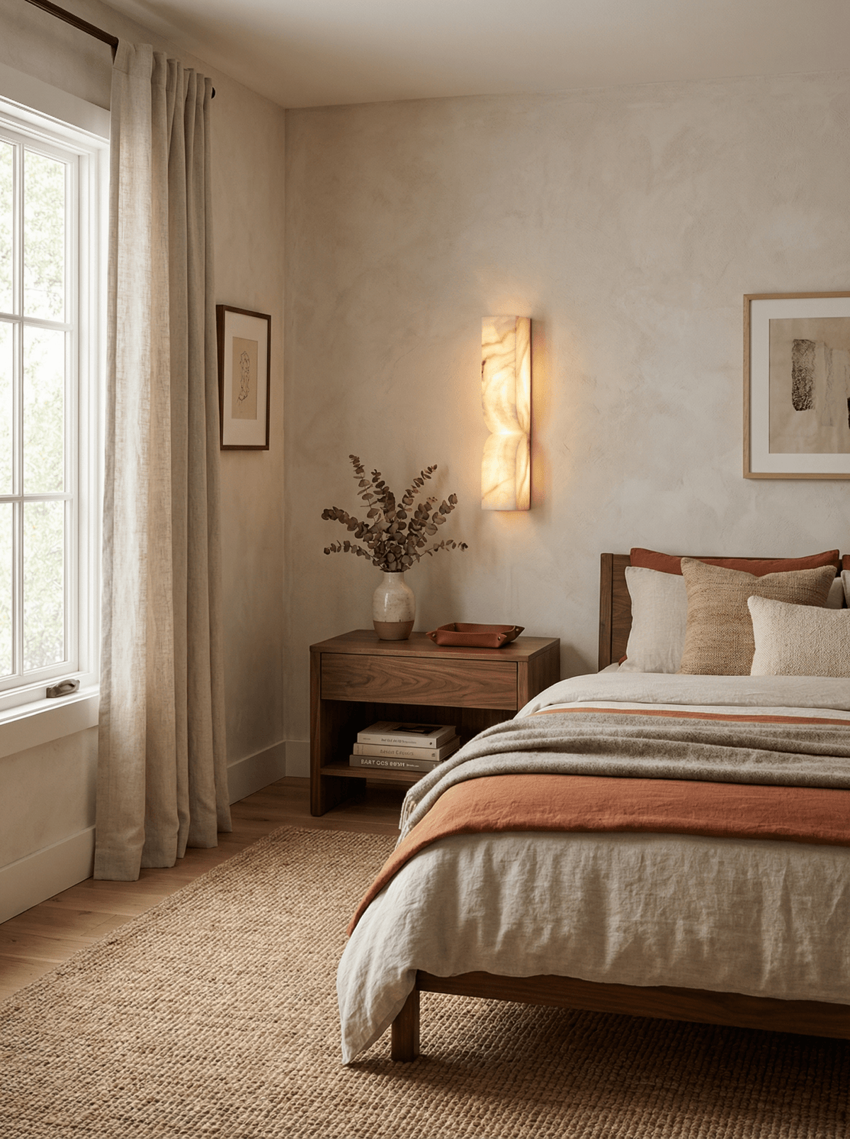 Alabaster Wall Sconce Light Fixture-Lighting > Wall Lights-casanuva-casanuva