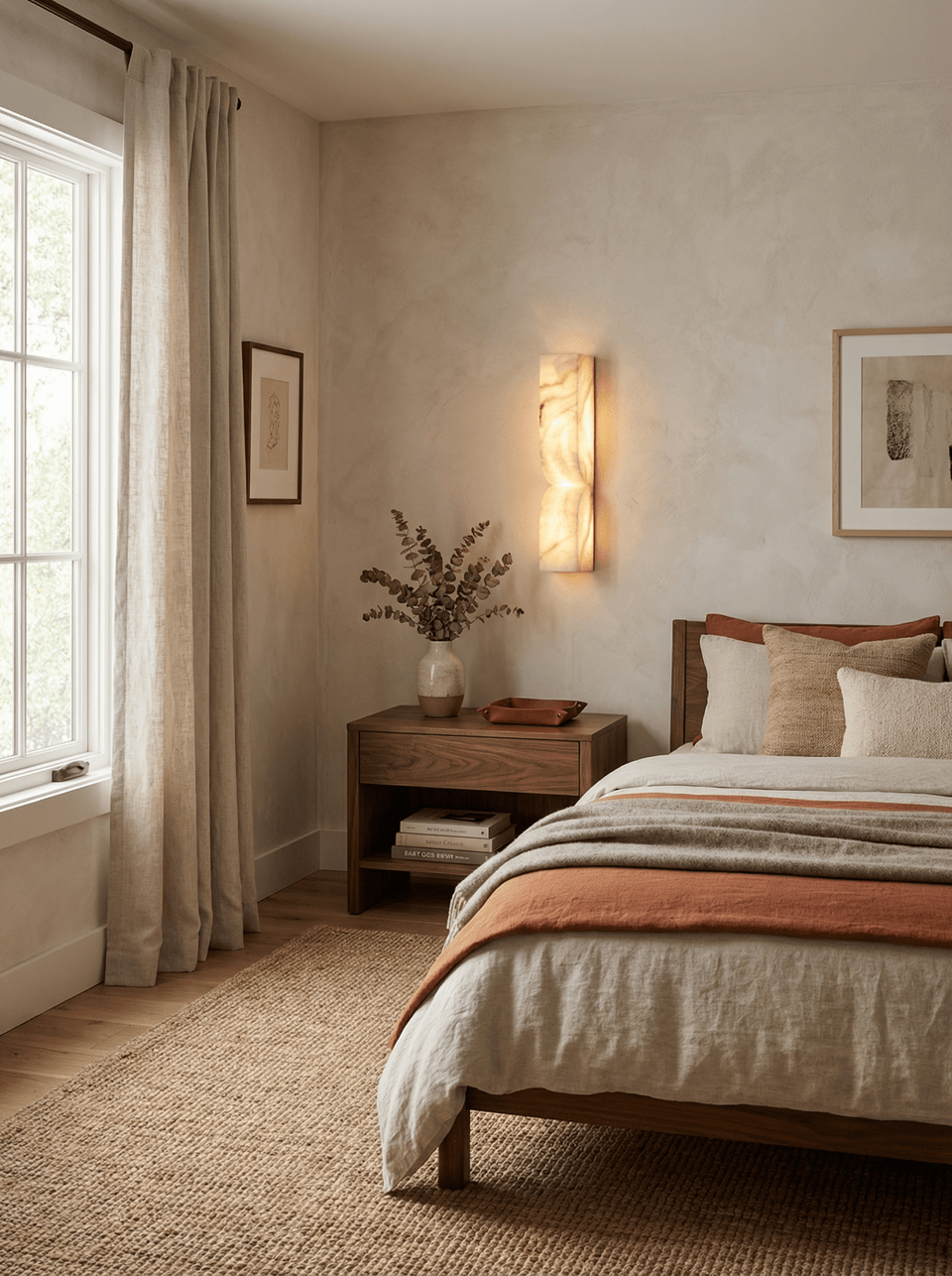 Alabaster Wall Sconce Light Fixture-Lighting > Wall Lights-casanuva-casanuva