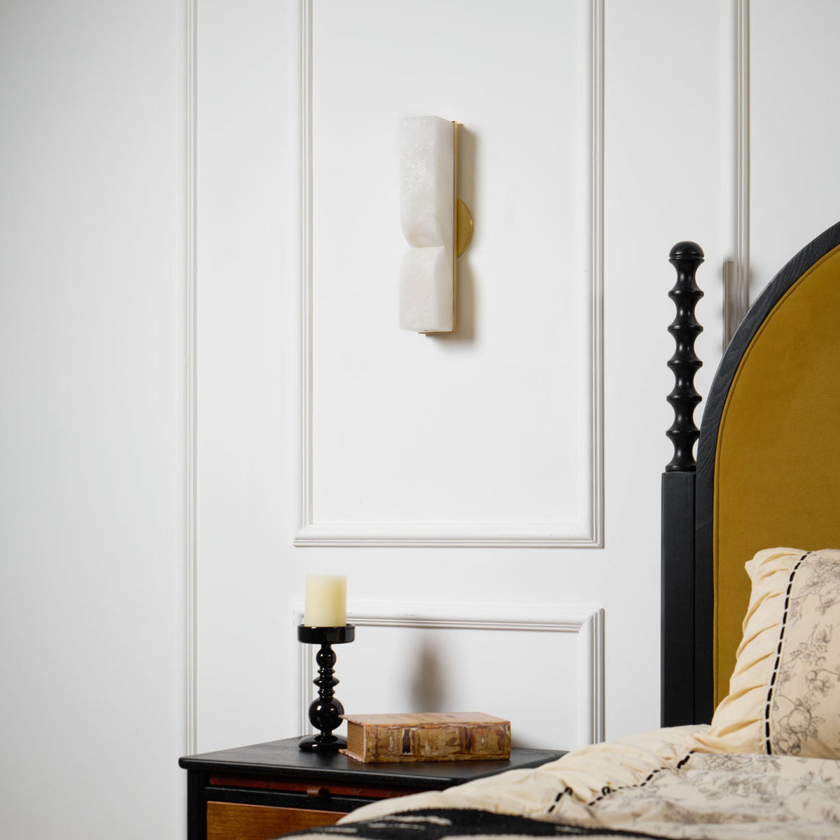 Alabaster Wall Sconce Light Fixture-Lighting > Wall Lights-casanuva-casanuva