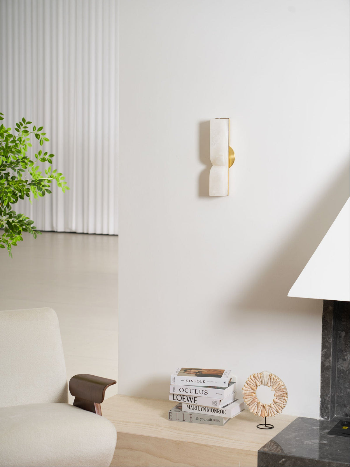 Alabaster Wall Sconce Light Fixture-Lighting > Wall Lights-casanuva-casanuva