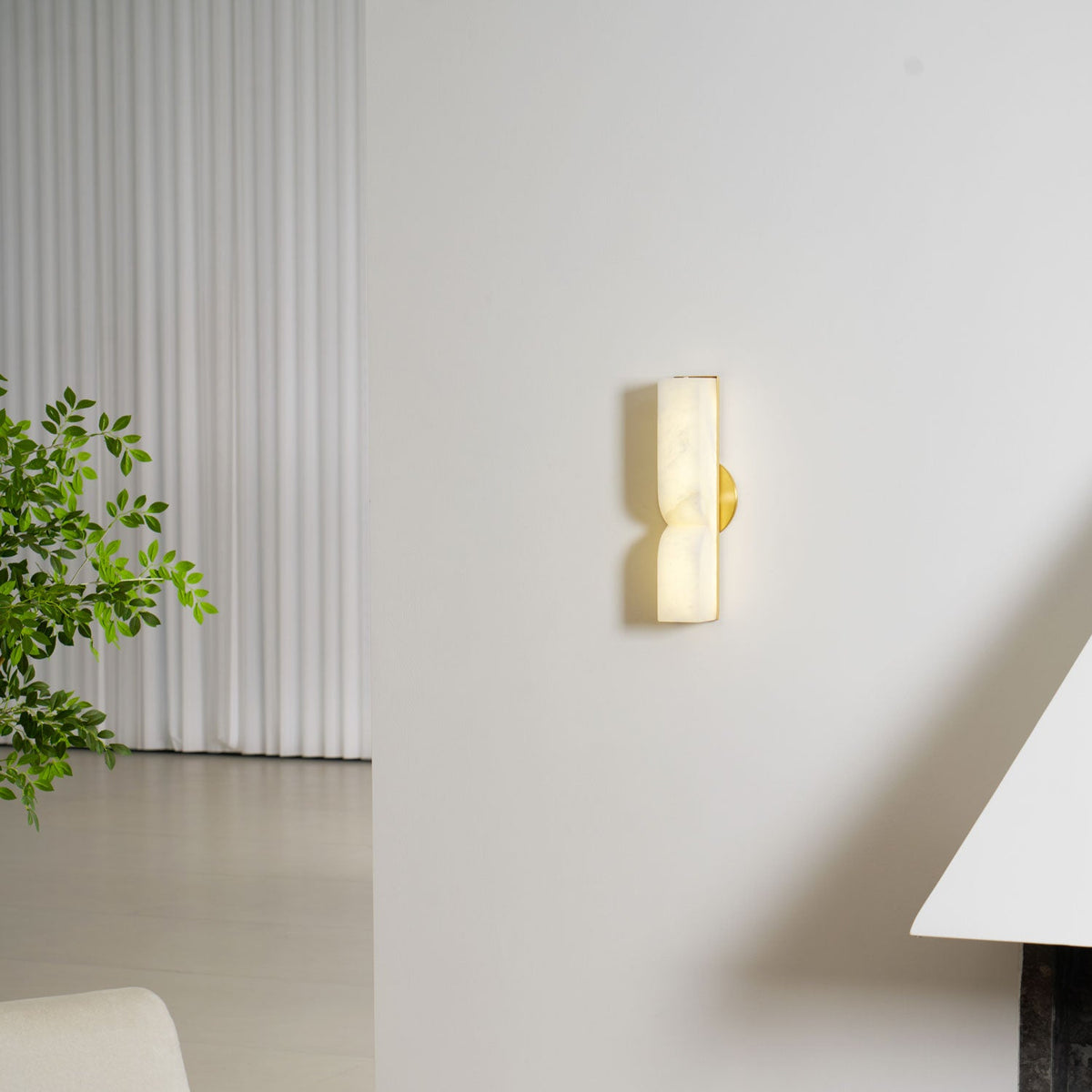 Alabaster Wall Sconce Light Fixture-Lighting > Wall Lights-casanuva-casanuva