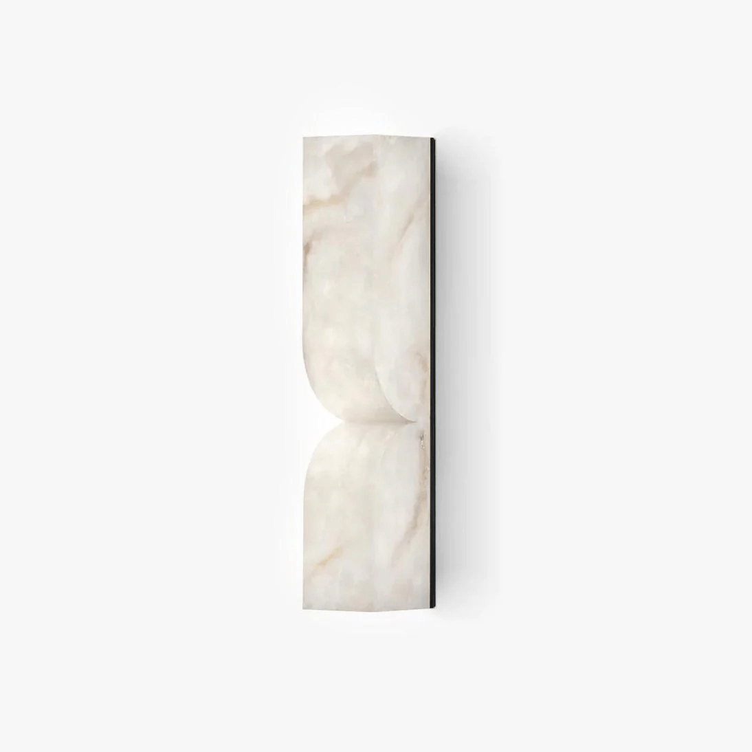 Alabaster Wall Sconce Light Fixture-Lighting > Wall Lights-casanuva-L 2.6" x W 3.1" x H 13.8"-Black & White-Warm Light-casanuva