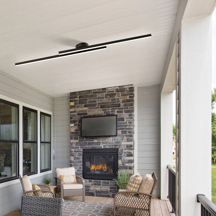 Aluminium LED Semi Flush Mount Ceiling Light for Living Room-Lighting > Ceiling Lights-casanuva-casanuva
