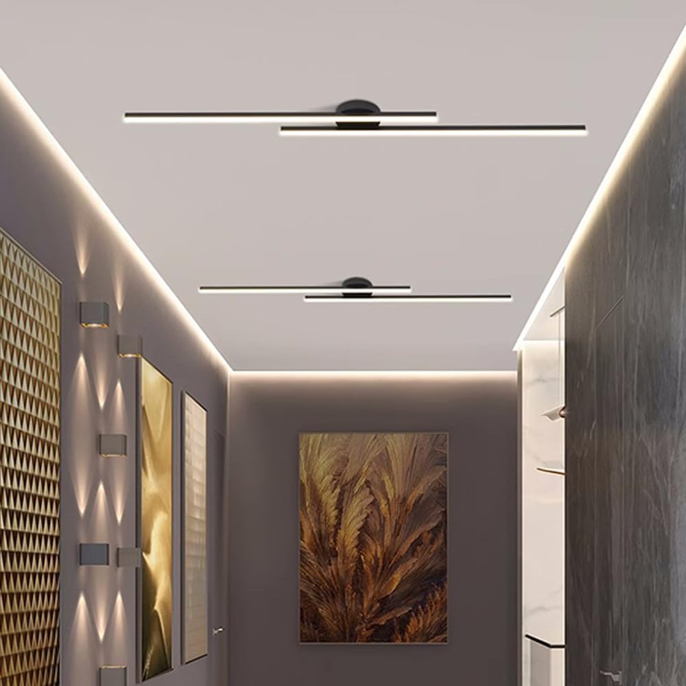 Aluminium LED Semi Flush Mount Ceiling Light for Living Room-Lighting > Ceiling Lights-casanuva-casanuva