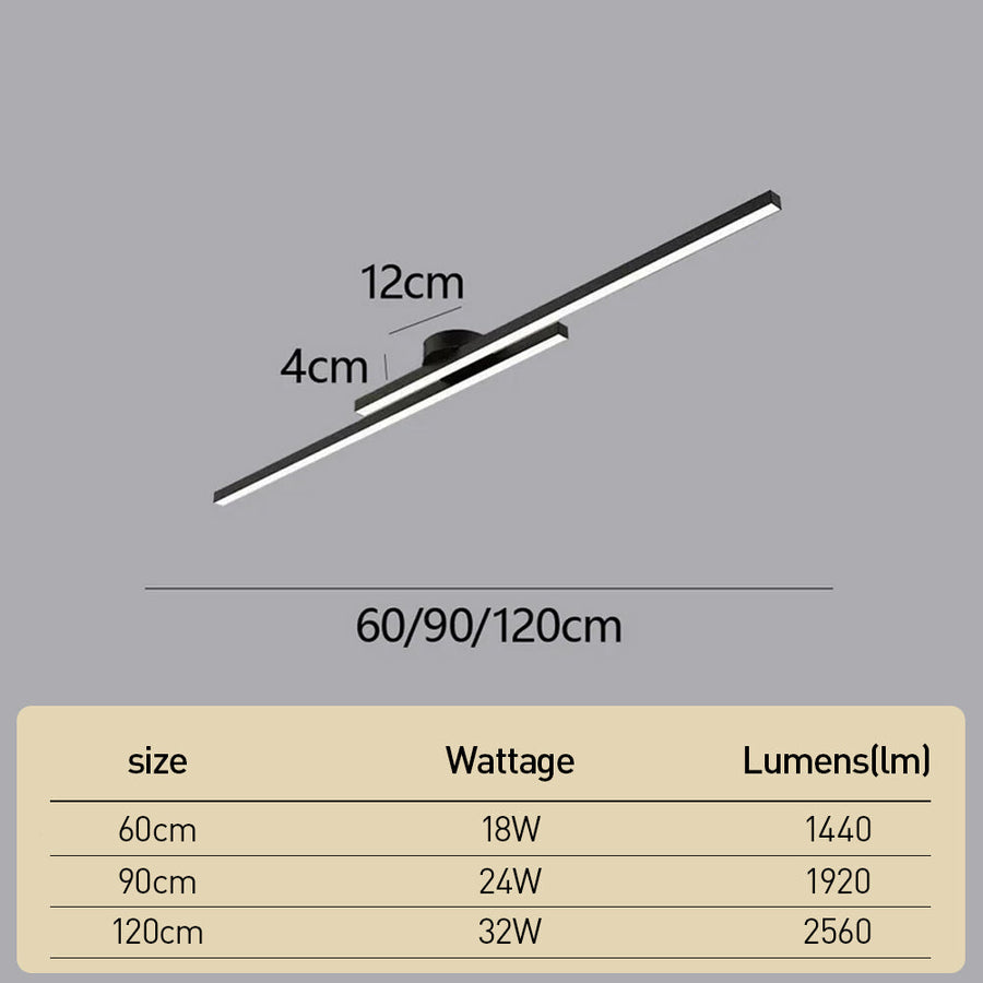 Aluminium LED Semi Flush Mount Ceiling Light for Living Room-Lighting > Ceiling Lights-casanuva-casanuva
