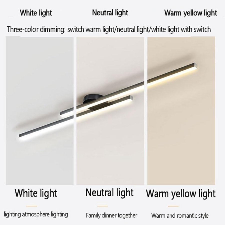 Aluminium LED Semi Flush Mount Ceiling Light for Living Room-Lighting > Ceiling Lights-casanuva-casanuva