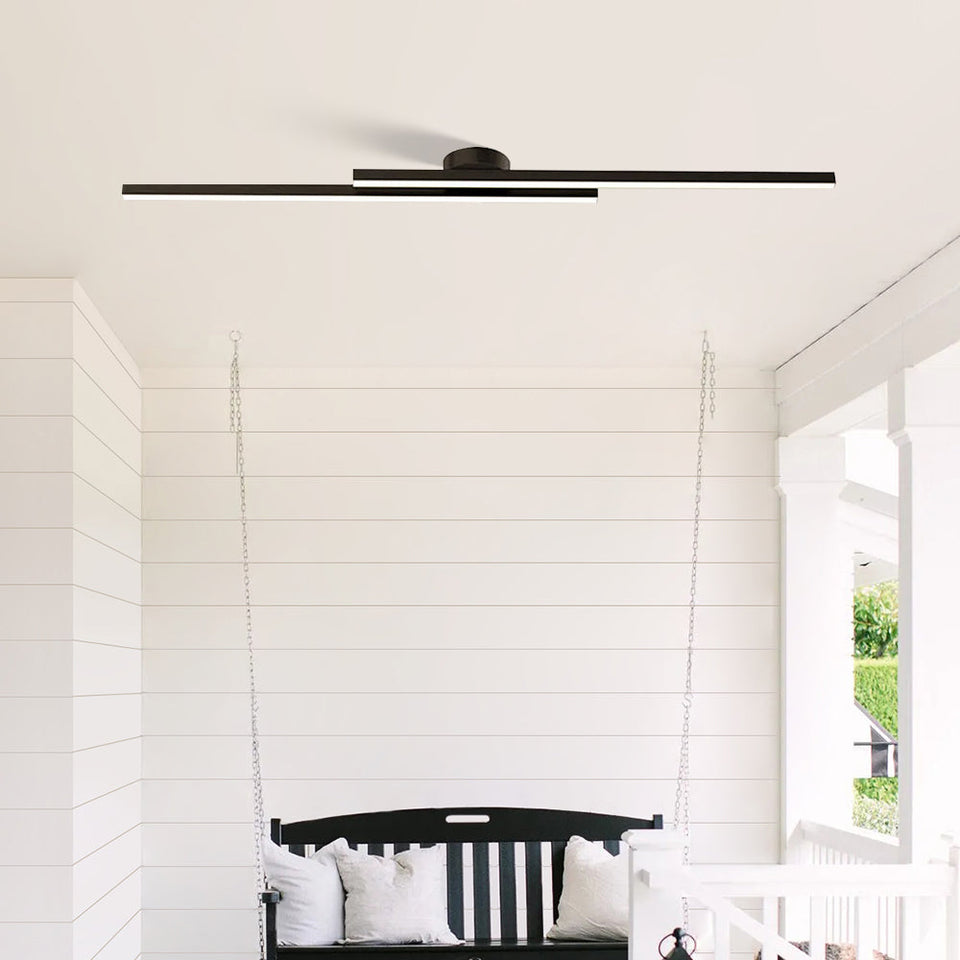 Aluminium LED Semi Flush Mount Ceiling Light for Living Room-Lighting > Ceiling Lights-casanuva-casanuva