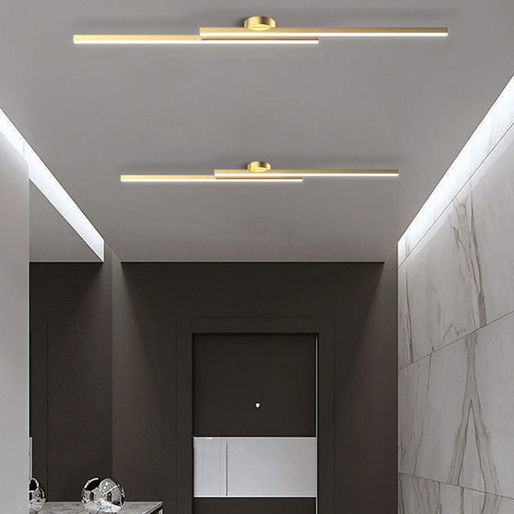 Aluminium LED Semi Flush Mount Ceiling Light for Living Room-Lighting > Ceiling Lights-casanuva-Gold-D60*H4cm-White Light-casanuva
