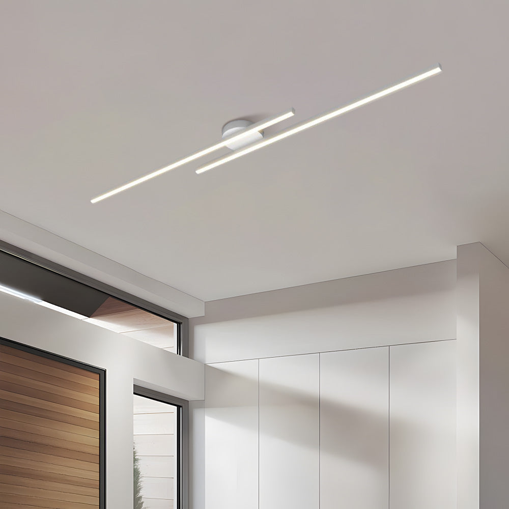 Aluminium LED Semi Flush Mount Ceiling Light for Living Room-Lighting > Ceiling Lights-casanuva-White-D60*H4cm-Warm Light-casanuva