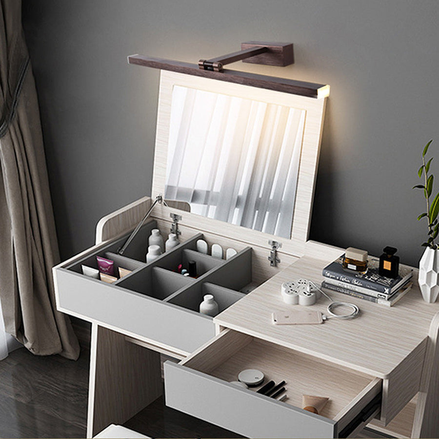 Aluminum Long Mirror Bathroom Wall Light Picture Lighting-Lighting > Wall Lights-casanuva-Brown-D40*H23CM-White Light-casanuva