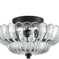 Amber Glass Semi-Flush Ceiling Light-Lighting > Ceiling Lights-casanuva-casanuva